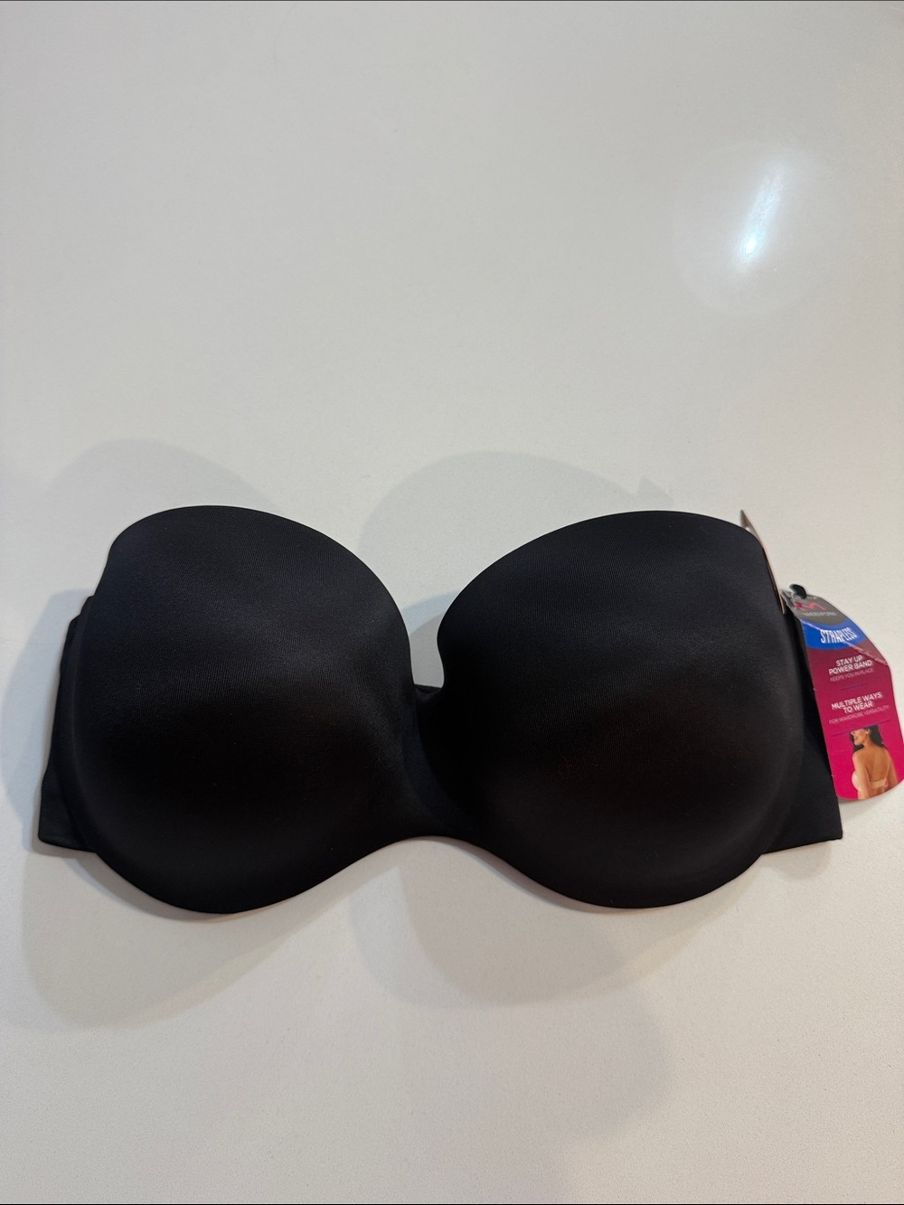 Maidenform Strapless Black Smooth Padded Bra | 34DD